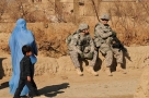 Afghans and soldiers