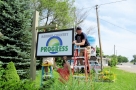 Harbor Country Progress sign