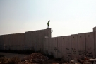 Wall protestor