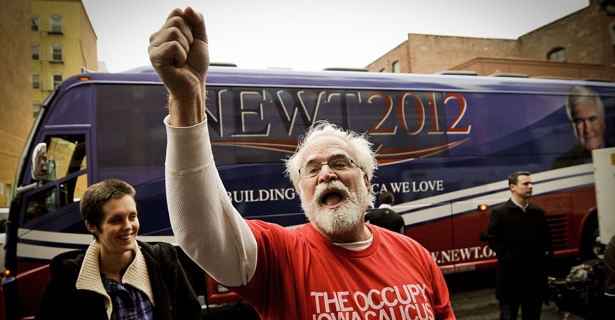 Occupy Iowa Caucus protester