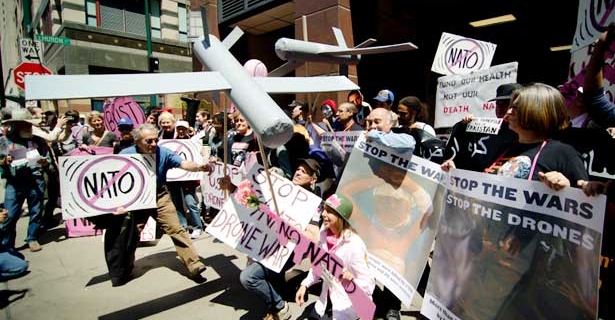 NATO drone protest