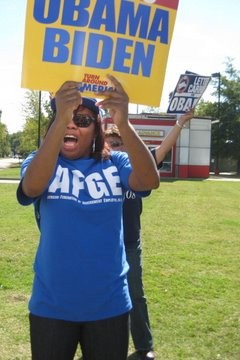 AFGE for Obama? The union is not so enthusiastic after The White House froze the wages of federal employees on Monday.   (Photo courtesy of the AFL-CIO)