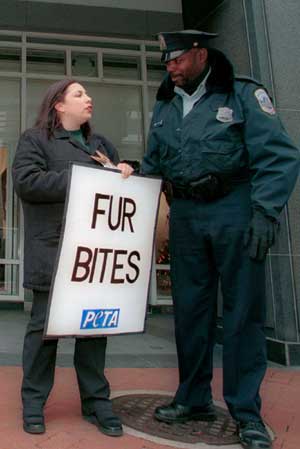 Peta protesters.